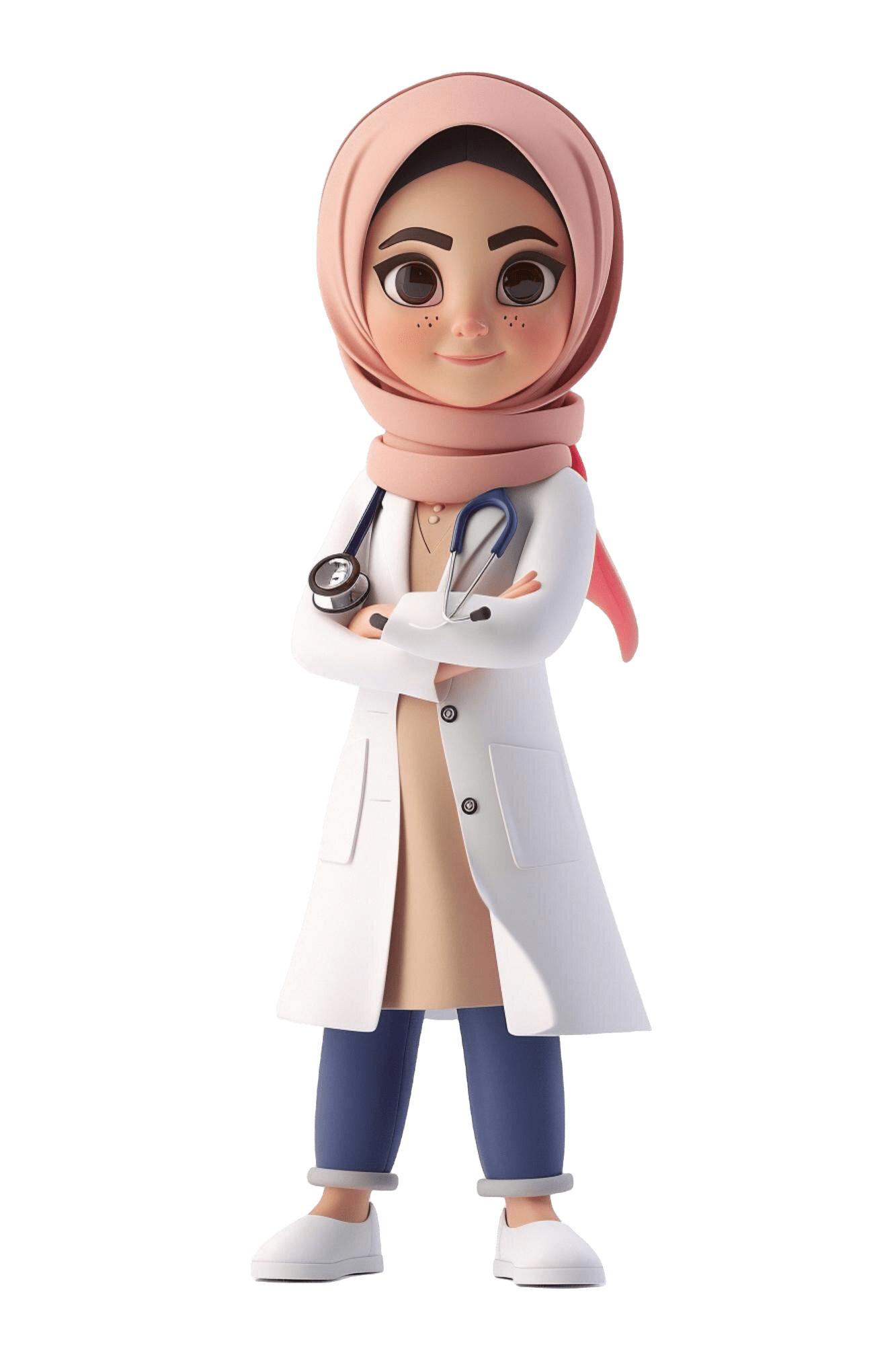 full-body-3d-render-muslim-arab-female-doctor-pixar-style